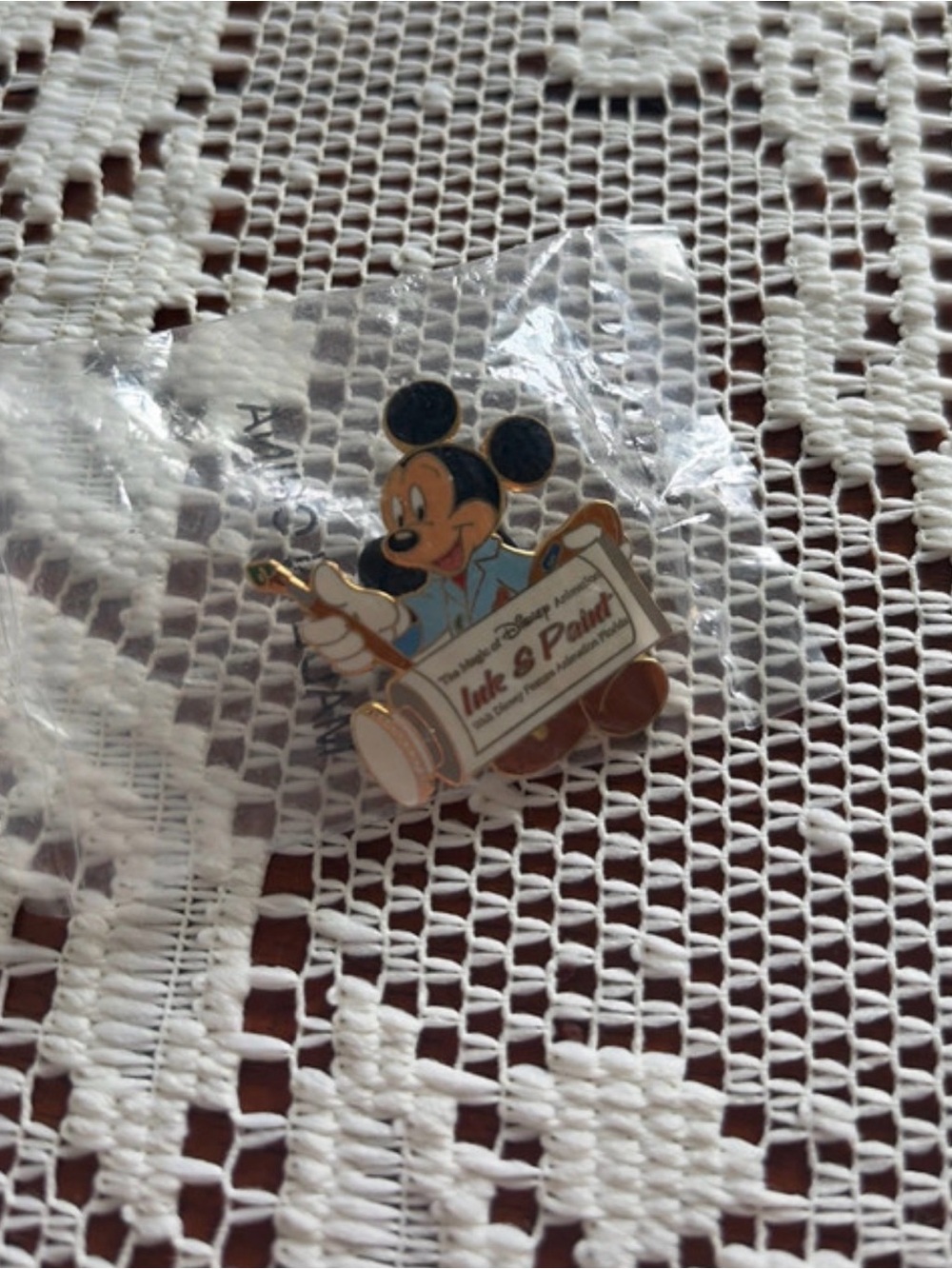 Disney Mickey Mouse Ink & Paint Enamel Pin - Black, Gold, Blue, Brown